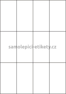 Etikety PRINT 52,5x99 mm (100xA4) - transparentní lesklá polyesterová folie