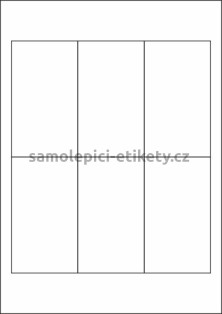 Etikety PRINT 63x110 mm (100xA4) - transparentní lesklá polyesterová folie
