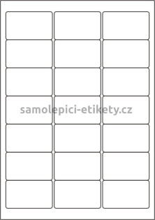 Etikety PRINT 63,5x38,1 mm (50xA4) - transparentní lesklá polyesterová inkjet folie