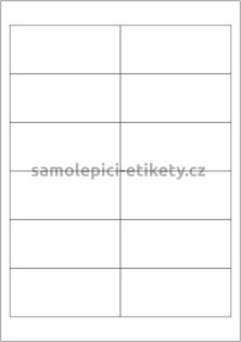 Etikety PRINT 97x42,4 mm (100xA4) - krémový strukturovaný papír
