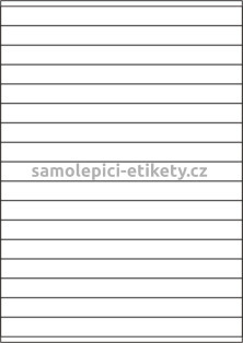 Etikety PRINT 210x16,9 mm (100xA4) - krémový strukturovaný papír