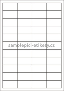 Etikety PRINT 48,5x25,4 mm (100xA4), 44 etiket na archu - bílý strukturovaný papír
