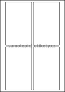 Etikety PRINT 85x140 mm (100xA4) - bílý strukturovaný papír