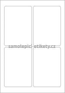 Etikety PRINT 89x127 mm (100xA4) - bílý strukturovaný papír