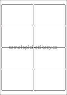 Etikety PRINT 99,1x67,7 mm (100xA4) - bílý strukturovaný papír
