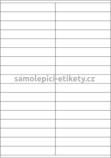 Etikety PRINT 105x16,9 mm (1000xA4) - bílý strukturovaný papír