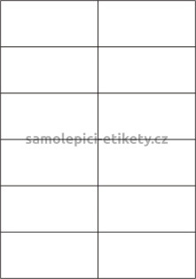 Etikety PRINT 105x49,6 mm (100xA4) - bílý strukturovaný papír