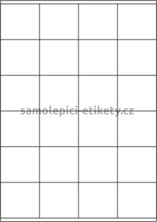 Etikety PRINT 52,5x48 mm (100xA4) - bílý metalický papír