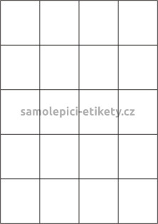 Etikety PRINT 52,5x59,4 mm (100xA4) - bílý metalický papír