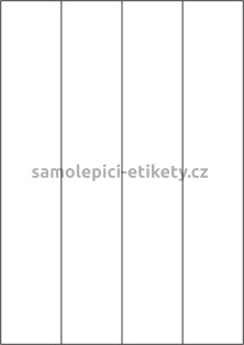 Etikety PRINT 52,5x297 mm (100xA4) - bílý metalický papír