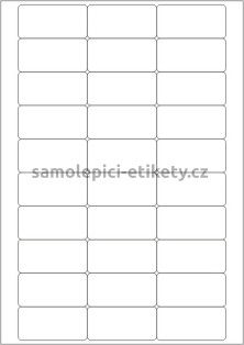 Etikety PRINT 60x29 mm (100xA4) - bílý metalický papír
