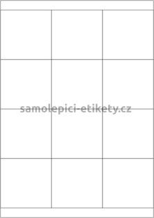 Etikety PRINT 70x67,7 mm (100xA4) - bílý metalický papír