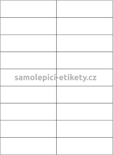 Etikety PRINT 105x32 mm (100xA4) - bílý metalický papír