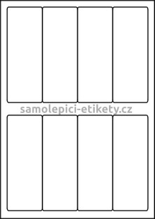 Etikety PRINT 48x130 mm (100xA4) - bílý metalický papír