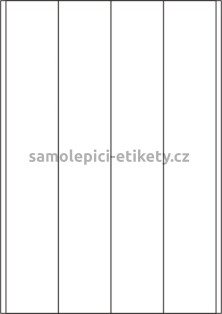 Etikety PRINT 50x297 mm (100xA4) - hnědý proužkovaný papír