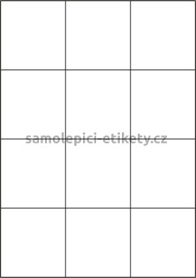 Etikety PRINT 70x74,2 mm (100xA4) - hnědý proužkovaný papír