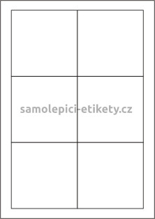 Etikety PRINT 90x90 mm (100xA4) - hnědý proužkovaný papír