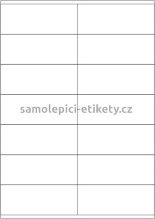 Etikety PRINT 105x41 mm (100xA4) - hnědý proužkovaný papír