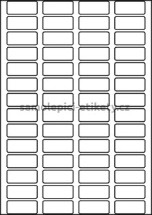 Etikety PRINT 42x18 mm (1000xA4) - průsvitný papír