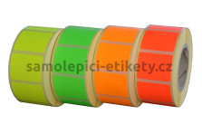 Etikety na kotouči 25x10 mm papírové barevné signální (76/6000)