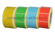 Etikety na kotouči 90x65 mm polypropylenové barevné lesklé (76/1200)