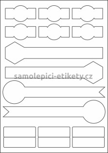Libovolný rozměr a tvar etiket - etikety PRINT hnědý proužkovaný papír (arch A3)