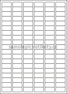 Etikety PRINT 30x15 mm bílé lesklé pro inkoustový tisk (1000xA4)
