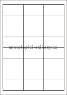 Etikety PRINT 64,6x33,8 mm (100xA4) - bílý jemně strukturovaný papír