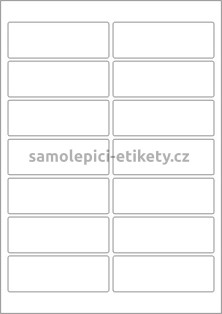 Etikety PRINT 96x34 mm (100xA4) - bílá matná polyesterová folie