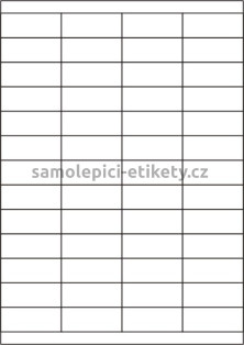 Etikety PRINT 52,5x21,2 mm (100xA4), 52 etiket na archu - bílá matná polyetylenová folie 105 g/m2