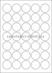 Etikety PRINT kruh průměr 35 mm bílé (1000xA4)