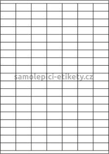 Etikety PRINT 30x15 mm (100xA4), 133 etiket na archu - bílá lesklá polyesterová folie