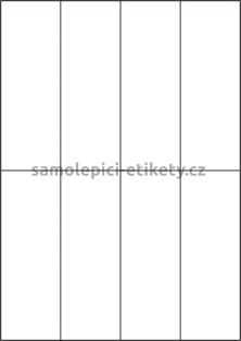 Etikety PRINT 52,5x148,5 mm bílé lesklé 170 g/m2 (50xA4)