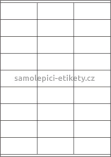 Etikety PRINT 70x32 mm bílé pololesklé 250 g/m2 (1000xA4)