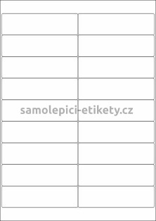 Etikety PRINT 103x29 mm bílé pololesklé 250 g/m2 (50xA4)