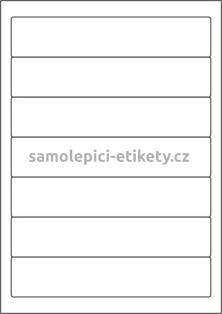 Etikety PRINT 190x38 mm bílé pololesklé 250 g/m2 (50xA4)