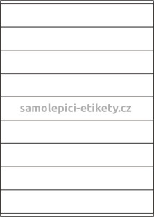 Etikety PRINT 210x32 mm bílé pololesklé 250 g/m2 (1000xA4)