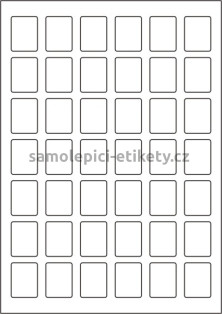 Etikety PRINT 25x33 mm (100xA4) - zrcadlově lesklá stříbrná polyesterová folie