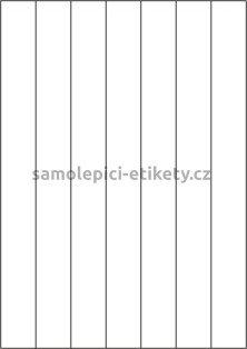 Etikety PRINT 30x297 mm (100xA4) - zrcadlově lesklá stříbrná polyesterová folie