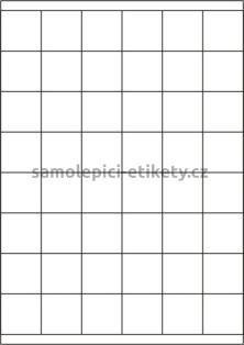 Etikety PRINT 35x35 mm (100xA4) - zrcadlově lesklá stříbrná polyesterová folie
