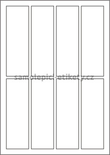 Etikety PRINT 43x135 mm (100xA4) - zrcadlově lesklá stříbrná polyesterová folie