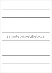 Etikety PRINT 48,5x31,2 mm (100xA4) - zrcadlově lesklá stříbrná polyesterová folie