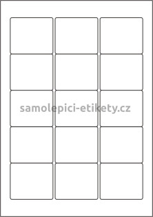 Etikety PRINT 59x50 mm (100xA4) - zrcadlově lesklá stříbrná polyesterová folie