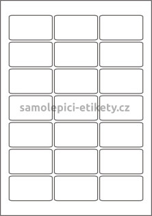 Etikety PRINT 60x34 mm (100xA4) - zrcadlově lesklá stříbrná polyesterová folie