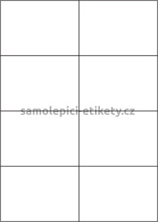 Etikety PRINT 105x74,2 mm (100xA4) - zrcadlově lesklá stříbrná polyesterová folie