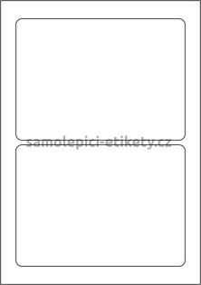 Etikety PRINT 178x127 mm (100xA4) - zrcadlově lesklá stříbrná polyesterová folie