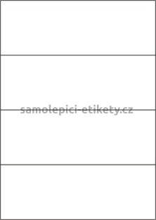 Etikety PRINT 210x74,2 mm (100xA4) - zrcadlově lesklá stříbrná polyesterová folie