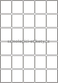 Etikety PRINT 40x46 mm (100xA4) - bílá matná polyesterová folie